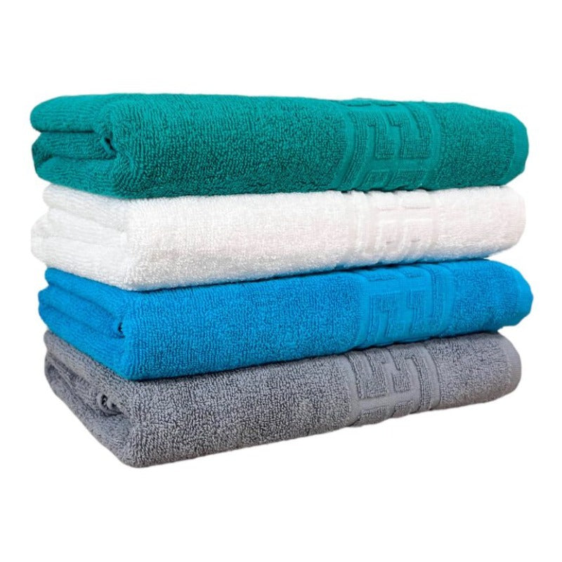 SET 4 PROSOAPE BAIE, BUMBAC 100%, 550G/M², GREEK, VERDE/ALB/BLEU/GRI