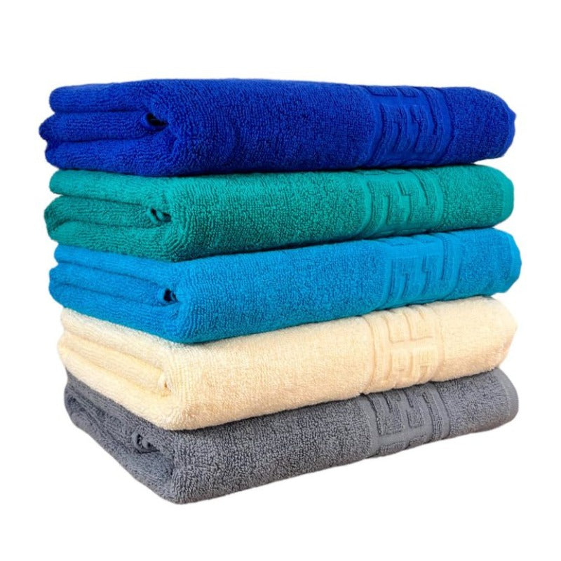 SET 5 PROSOAPE BAIE, BUMBAC 100%, 550G/M², GREEK, BLEU/ALBASTRU/VERDE/CREM/GRI