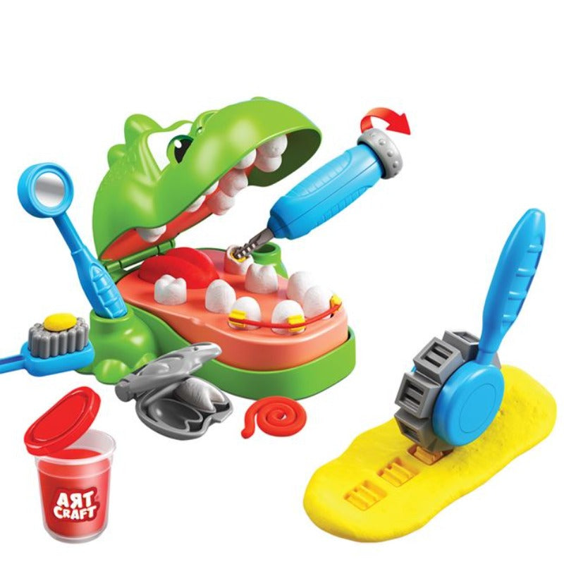 Set DOH Stomatolog Dinozauri cu Dough & Accesorii JMB052