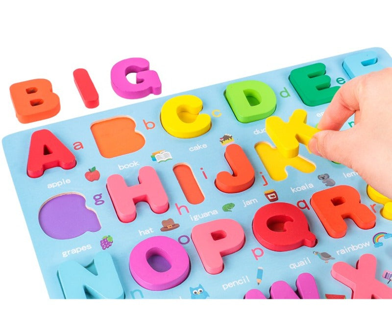 Tablita Puzzle , Alfabet, litere mari