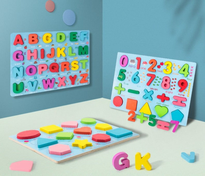 Tablita Puzzle , Alfabet, litere mari
