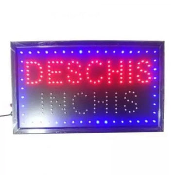 Reclama Luminoasa Deschis/inchis, Tehnologie Led, Dimensiuni 50 X 25 Cm, Alimentare 220 V