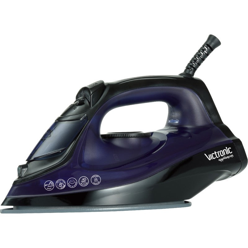 Fier de calcat, cu abur si spray, talpa ceramica, 2200 W, Victronic VC5988