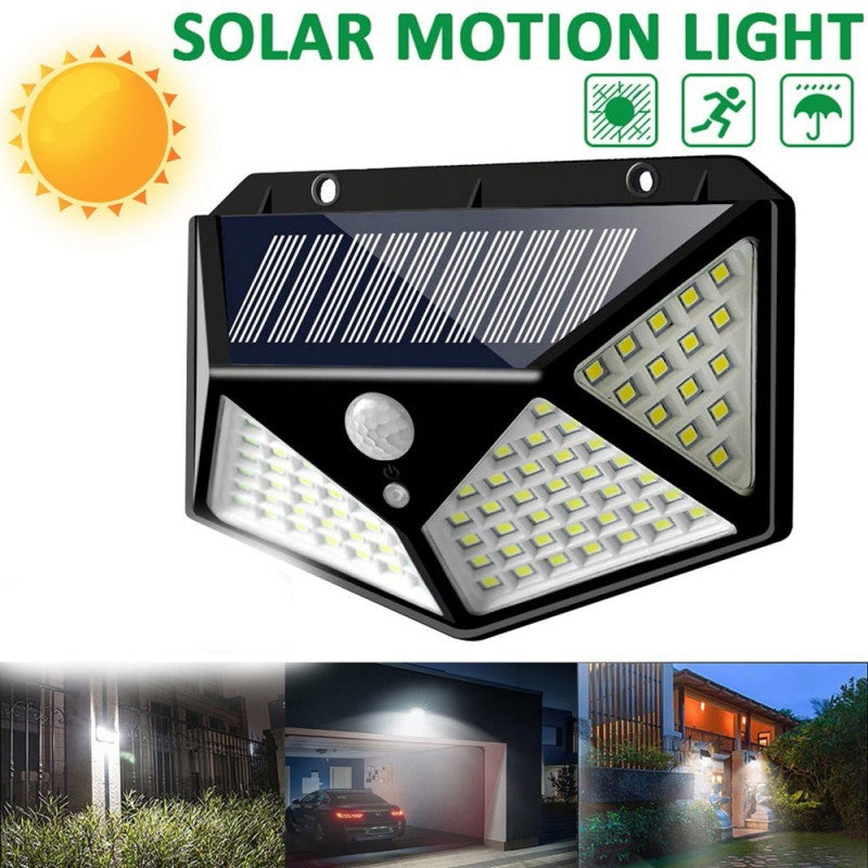 Lampă solară cu 100 LED-uri de perete