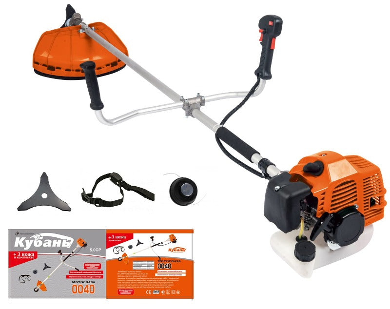 Motocoasa Kubani DDT-0040 , 5 CP, 51,7 CC, 2 timpi, 6000 RPM, 150 cm lungime arbore,3 accesorii incluse DWR012