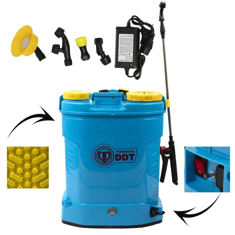 Pompa de stropit cu acumulator, DDT, 16L, 12V, 5.5 bar DWR016