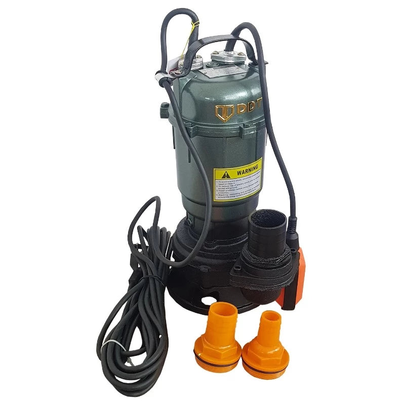 Pompa submersibila apa murdara, cu plutitor, fara tocator, DDT Profesional, WQD10, 1100 W + Furtun pompier, 20 metri, 2 toli DWR284