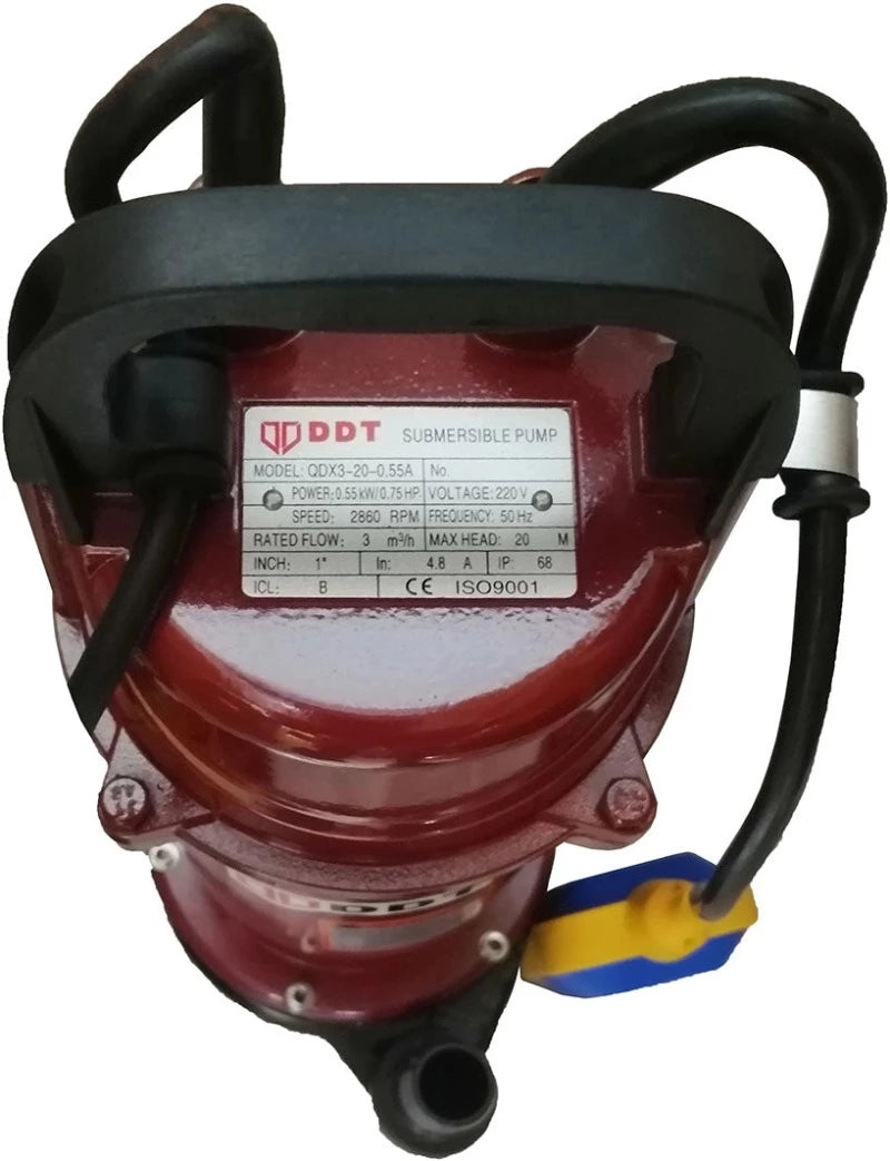 Pompa submersibila cu plutitor, DDT, QDX20, 550 W, Rosu/Negru DWR224