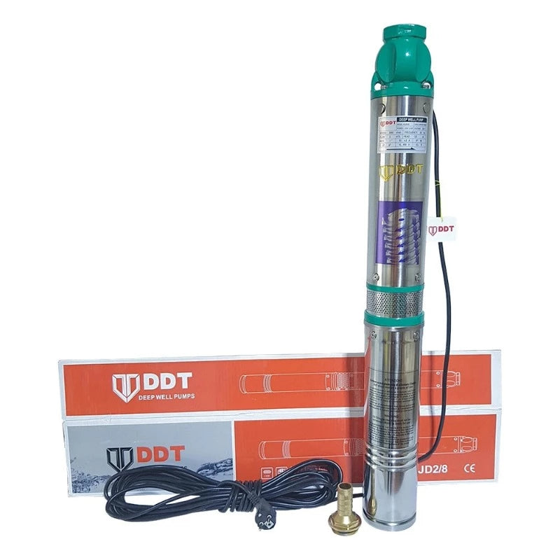 Pompa submersibila de adancime, DDT, 4QJD2-8, 1100 W, 8 turbine, Inox/Fonta DWR213