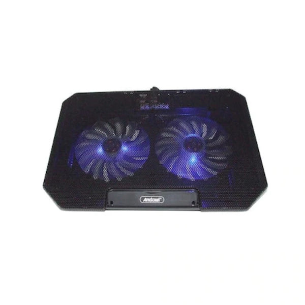 Cooler laptop, silentios, 13", 2 x ventilator, USB, negru AND022