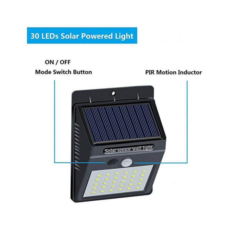Set 5 lampi solare cu 30 LED, senzor de miscare si senzor de lumina