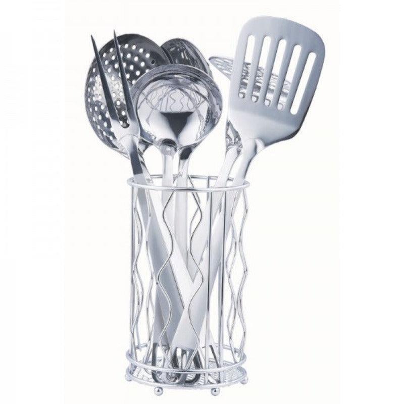SET USTENSILE BUCATARIE INOX CU SUPORT 7 PIESE GRUNBERG GR148
